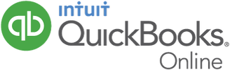 Logo for QBO intuit Quickbooks Online with green QB circle icon and text